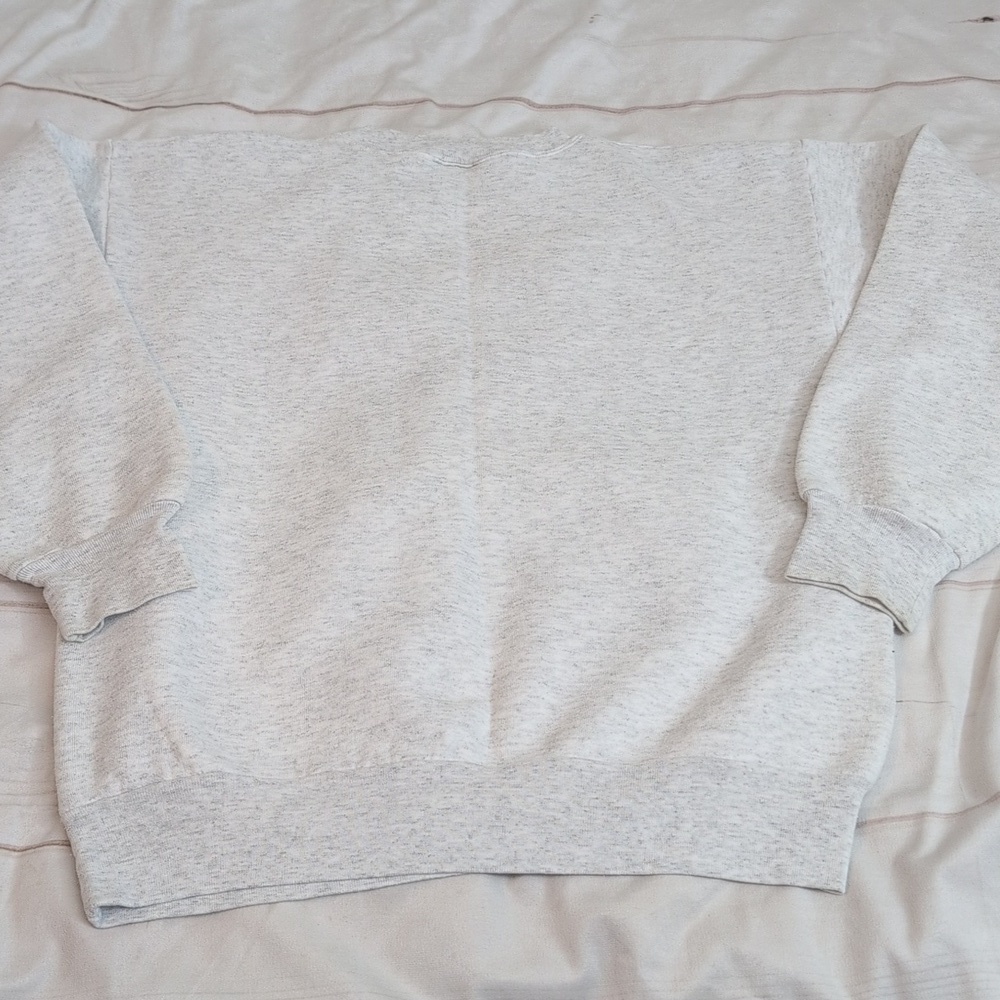 Vintage Heather Gray Washington DC Sweatshirt Plaid Purple Green Design Large - Picture 6 of 7
